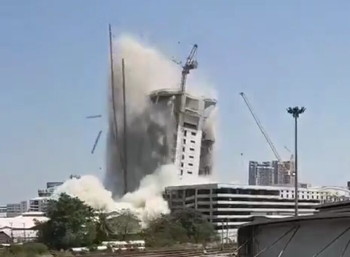WATCH : Skyscraper collapses in Bangkok due to Earthquake