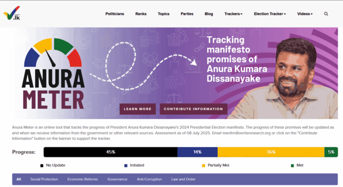 Manthri.lk launches “Anura Meter” to track key election promises