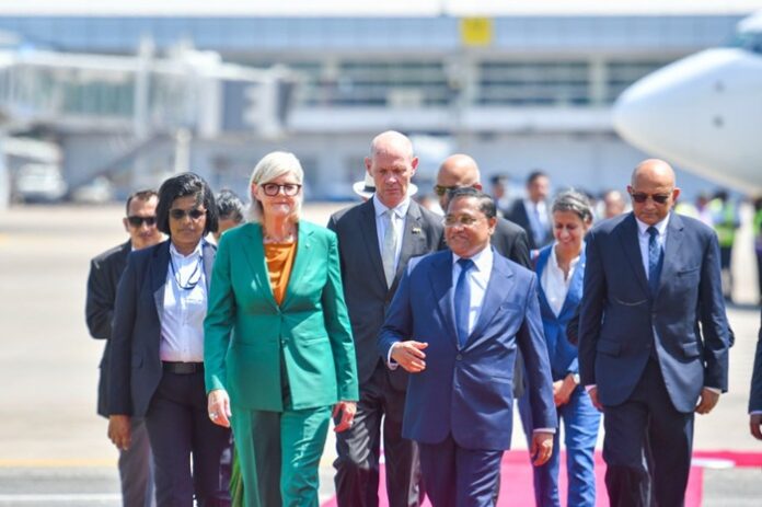 Australia's Governor General Samantha Mostyn arrives in Sri Lanka